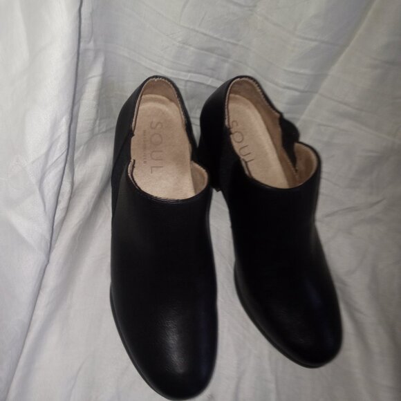 SOUL Naturalizer Claira Black Ankle Boots Size 9.5W Shoe Bootie NWOB - Picture 1 of 10